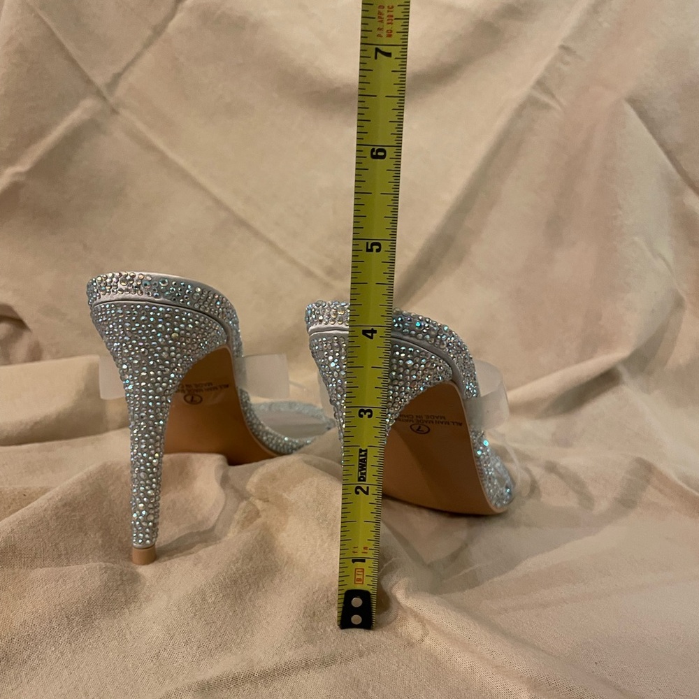 Lulu's Sparkling Silver Rhinestone Heels - Picture 4 of 4